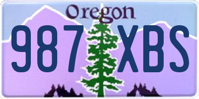 OR license plate 987XBS
