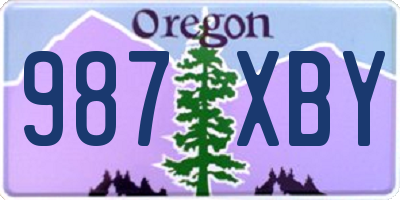 OR license plate 987XBY