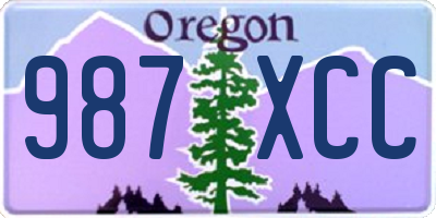 OR license plate 987XCC