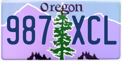 OR license plate 987XCL