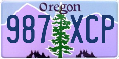 OR license plate 987XCP