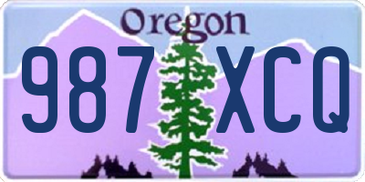 OR license plate 987XCQ