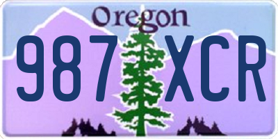 OR license plate 987XCR