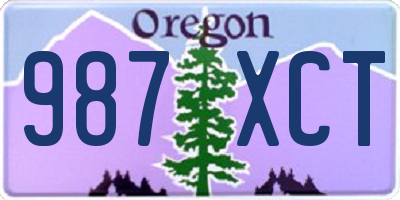 OR license plate 987XCT
