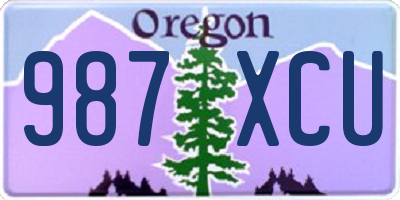 OR license plate 987XCU