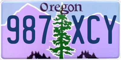 OR license plate 987XCY