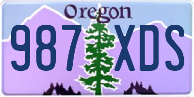 OR license plate 987XDS