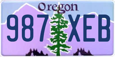 OR license plate 987XEB