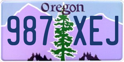 OR license plate 987XEJ