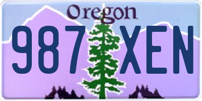 OR license plate 987XEN