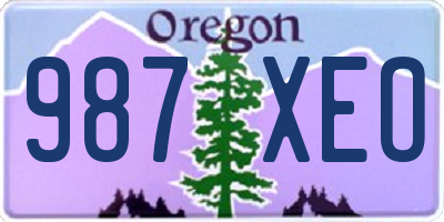 OR license plate 987XEO