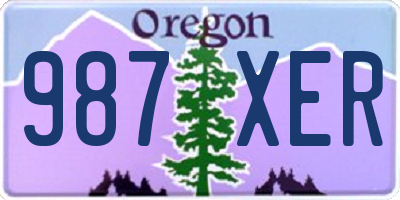 OR license plate 987XER