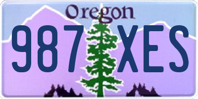 OR license plate 987XES
