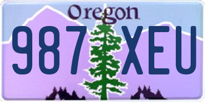 OR license plate 987XEU