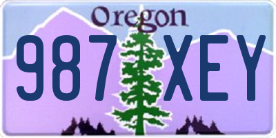 OR license plate 987XEY