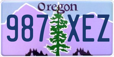 OR license plate 987XEZ