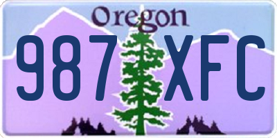 OR license plate 987XFC