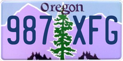 OR license plate 987XFG