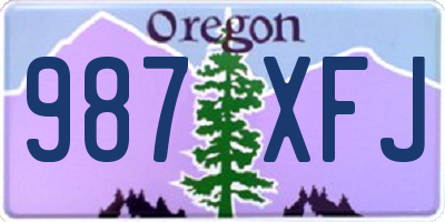 OR license plate 987XFJ