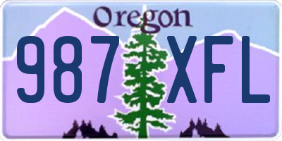 OR license plate 987XFL