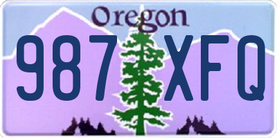 OR license plate 987XFQ