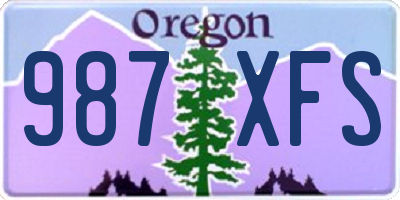 OR license plate 987XFS