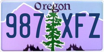 OR license plate 987XFZ