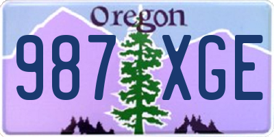 OR license plate 987XGE