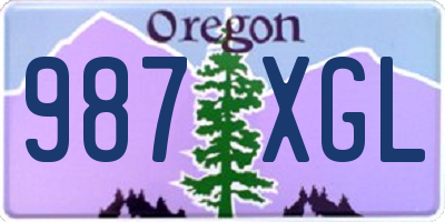 OR license plate 987XGL