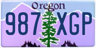 OR license plate 987XGP