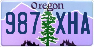 OR license plate 987XHA