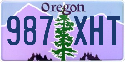OR license plate 987XHT