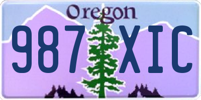 OR license plate 987XIC