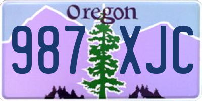 OR license plate 987XJC