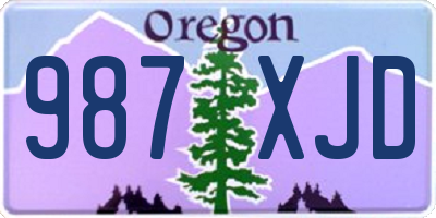 OR license plate 987XJD