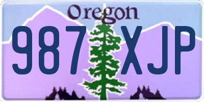 OR license plate 987XJP