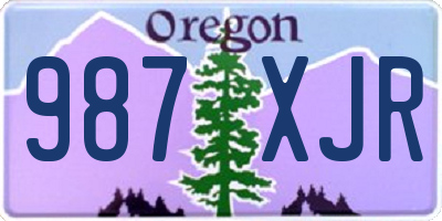 OR license plate 987XJR