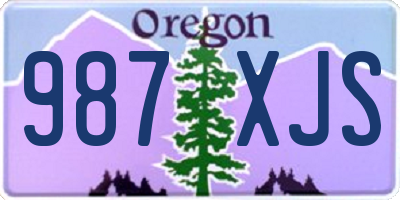 OR license plate 987XJS