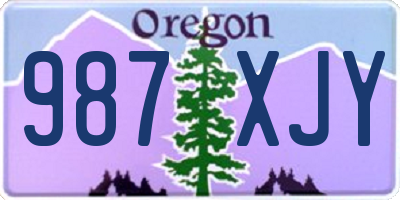 OR license plate 987XJY