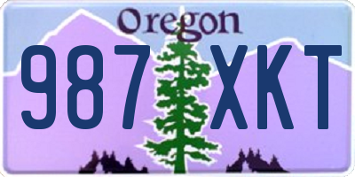 OR license plate 987XKT