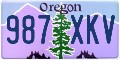 OR license plate 987XKV
