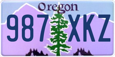 OR license plate 987XKZ