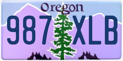 OR license plate 987XLB