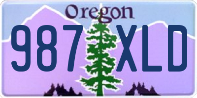 OR license plate 987XLD