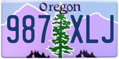 OR license plate 987XLJ
