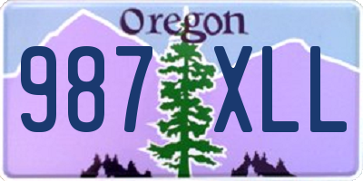 OR license plate 987XLL