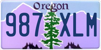 OR license plate 987XLM