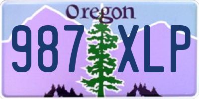 OR license plate 987XLP