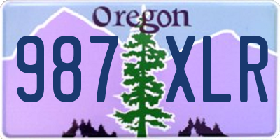 OR license plate 987XLR