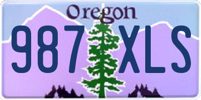 OR license plate 987XLS